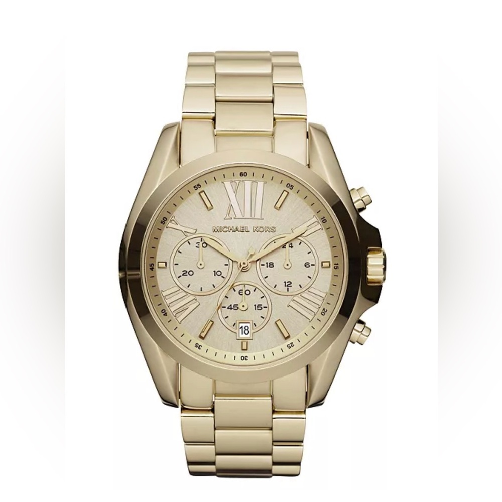 Michael Kors Bradshaw Gold-Tone Stainless Steel Bracelet Watch